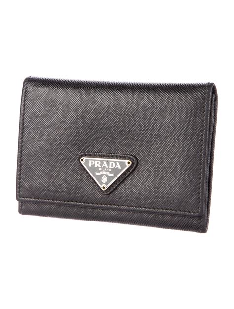 prada business card wallet